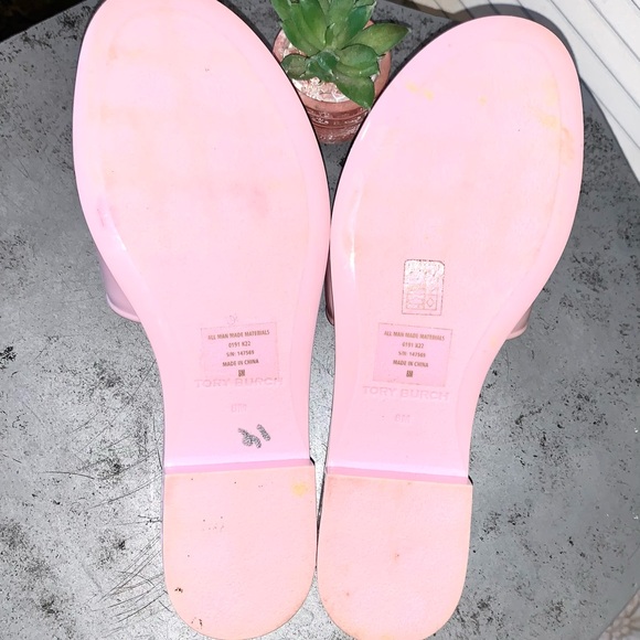 Tory Burch Eleanor Jelly Double T slides size Petunia 8 - Picture 7 of 13